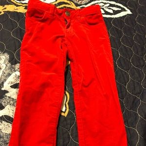 Red corduroy pants